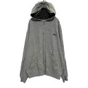 【中古】【古着】 Reebok ジップアップ ロゴスウェット パーカー M グレー リーボック 裏起毛 プルオーバー 古着卸 アメリカ仕入 a605-8375