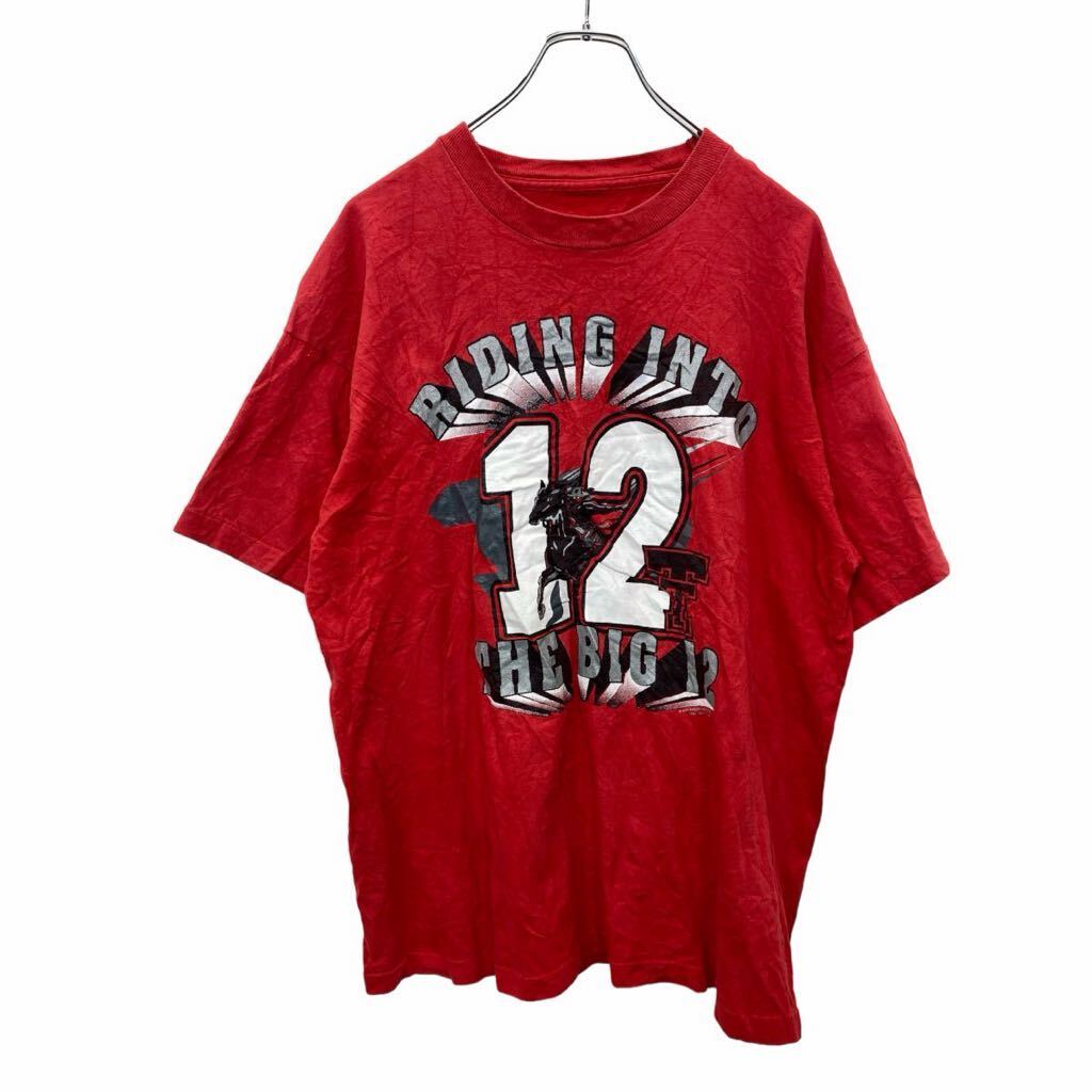 ★★複数点購入の場合は、1点分の送料で同梱発送致します。★★（合計金額が3,980円(税込)以上の場合は、送料無料となります。)商品に興味をもって頂き、誠に有難うございます。恐れ入りますが最後までお読み頂き、ご了承の上ご購入下さい。アメリカから輸入した プリントTシャツ の販売です。【商品説明】※色やデザインは画像をご覧ください。【サイズ】（海外規格の為、基本的には大きめのサイズ感となりますが、詳細は実寸をご参照ください。)サイズ表記にてタグが無い為、実寸をご参照下さいませ。実寸着丈 69cm肩幅 54cm身幅 57cm袖丈 17cm(袖下から計測)・素人採寸の為、誤差についてはご容赦下さい。・着用感につきましては普段着用されているものとの実寸を比較して参考にされてください。【状態】状態確認 C ランク品 ヨゴレがあります。プリントにヒビが入ってます。《ランク》A-デッドストックや未使用に近い状態B-使用感はあるが綺麗な状態C-使用感があり多少の汚れがある状態D-使用感があり汚れや破れがある状態（上記ランクは弊社基準でのランク付けとなります。あくまでも参考として頂き、詳細は画像をご確認の上、ご購入ください。また、見落としによる目立たない穴、ほつれ、破れ、汚れ等のダメージ品が混入している場合もございますことをご理解の上、ご購入をお願い致します。）・全体的に使用感はありますが着用に問題はありません。・未洗濯品です。・保管上の折りジワと、ベール品によるシワはご容赦下さい。・状態に特に敏感な方のご購入はご遠慮下さい。※不明な点がありましたらお気軽に、ご質問下さい。【発送】佐川急便で発送します。※（沖縄及び一部離島へはヤマト運輸で発送する場合があります）★★複数点購入の場合は、1点分の送料で同梱発送致します。★★（合計金額が3,980円(税込)以上の場合は、送料無料となります。)【ご注意】・購入後はノークレーム＆ノーリターンにて、お願い致します。（返品は一切お受けできません。）・古着、usedの特性等を充分にご理解頂ける方のご購入に限らせて頂きます。 古着にご理解の無い方、状態に特に敏感な方のご購入はご遠慮下さい。・サイズ感につきましては普段着用されているものとの実寸を比較して参考にされてください。・できるだけ現物に近い色味をお伝えできるように気を付けておりますが、撮影環境や使用するモニターによっては、商品と画像に若干の色誤差が生じますことをご了承ください。【営業について】 誠に勝手ながら、土曜、日曜、祝日、年末年始、ゴールデンウィークはお休みとさせて頂きます。また、お客様へのご対応時間は基本的には営業日の9:00〜17：00までになります。ご対応時間外や休業日にご購入いただいた商品や、ご質問など、頂いたご連絡への返信が滞る場合がございます。ご連絡、発送は休業明けより順次行っていきますのでご了承よろしくお願いいたします。★新商品、毎日大量入荷中です!!!20240530-0