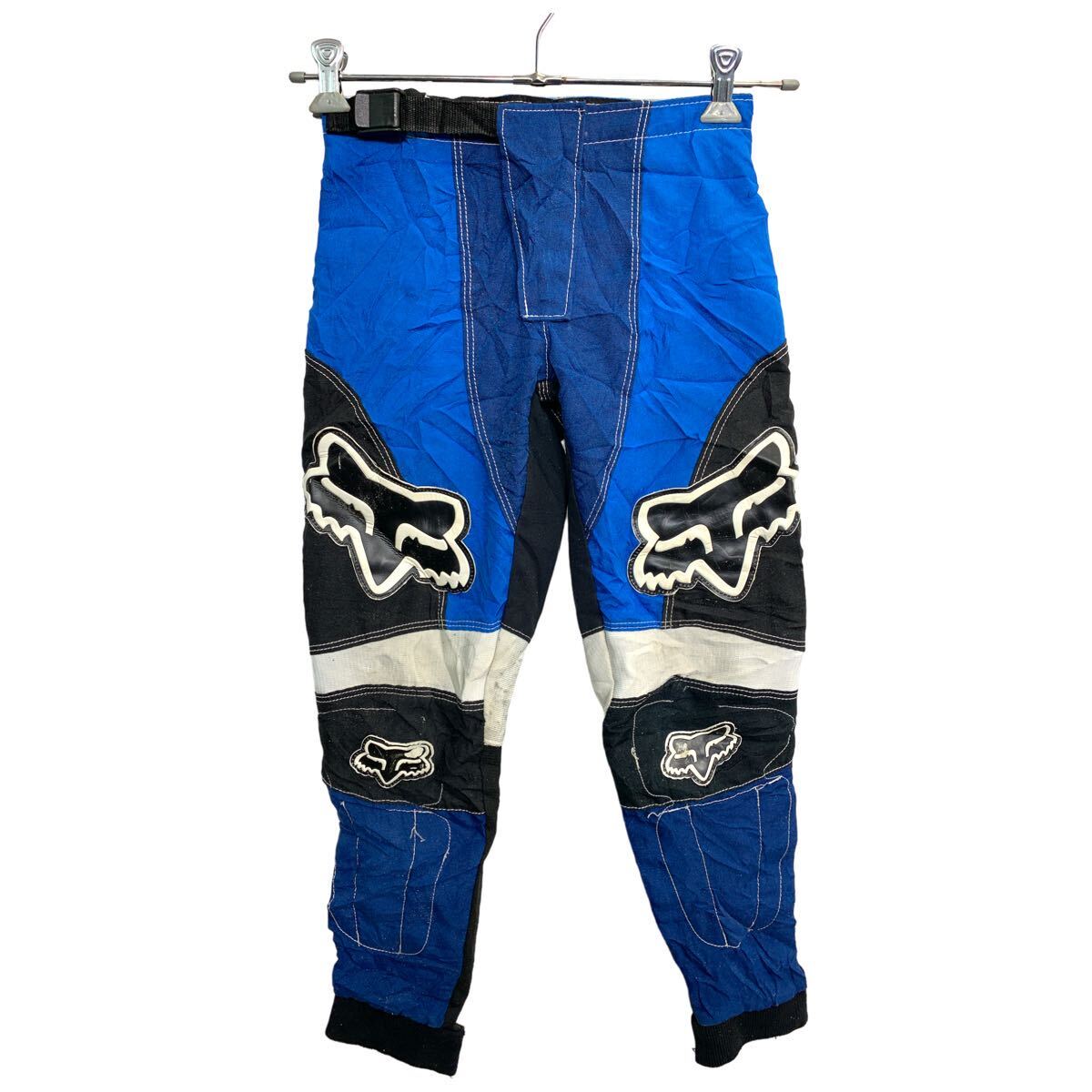 【中古】【古着】 FOX モトクロスパンツ W26 フォックス レーシングパンツ ジュニアサイズ ブルー ブラック ポリエステル 古着卸 アメリカ仕入 2405-1739