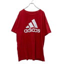 【中古】【古着】 adidas 半袖 プリント Tシャツ XLサイズ アディダス レッド コットン 古着卸 アメリカ仕入 t2405-3416(4)