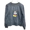 【中古】【古着】 Disney キャラクタースウェット トレーナー XSサイズ ディズニー レディース ブラック スパンコール 古着卸 アメリカ仕入 t2405-3469