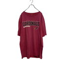 【中古】【古着】 NFL 半袖 プリントTシャツ XL バーガンディ エヌエフエル ビッグサイズ CARDINALS クルーネック 古着卸 アメリカ仕入 a60...