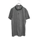 【中古】【古着】 PIQUE POLO 半袖 無地 ポロシャツ M グレー ネイビー 鹿子 古着卸 アメリカ仕入 a605-8518