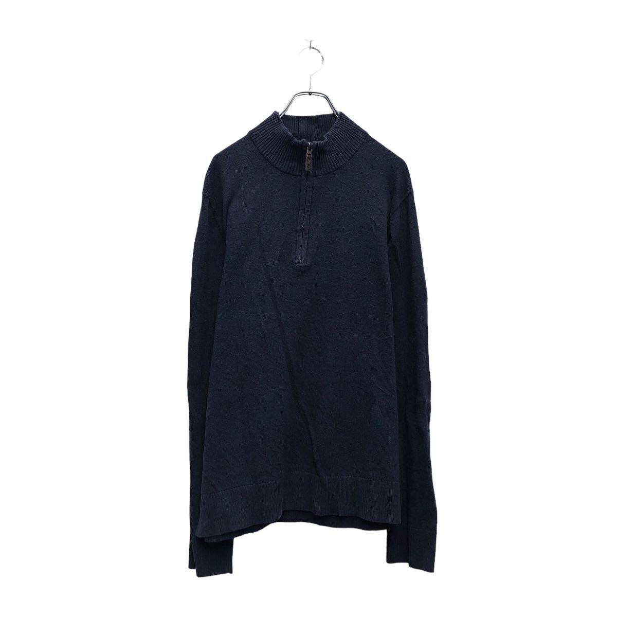 【中古】【古着】 Edie Bauer コットン ニット セーター エディーバウアー TXL ハーフネック ビッグサ..