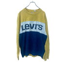 【中古】【古着】 Levi's プリントスウェット ロゴスウェット Lサイズ リーバイス イエロー系 古着卸 アメリカ仕入 t2406-3009