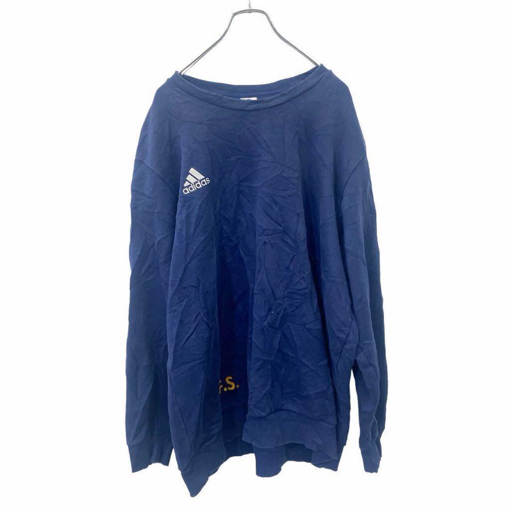 【中古】【古着】 adidas ロゴスウェット 2XL アディダス ネイビー 古着卸 アメリカ仕入 t2406-3010