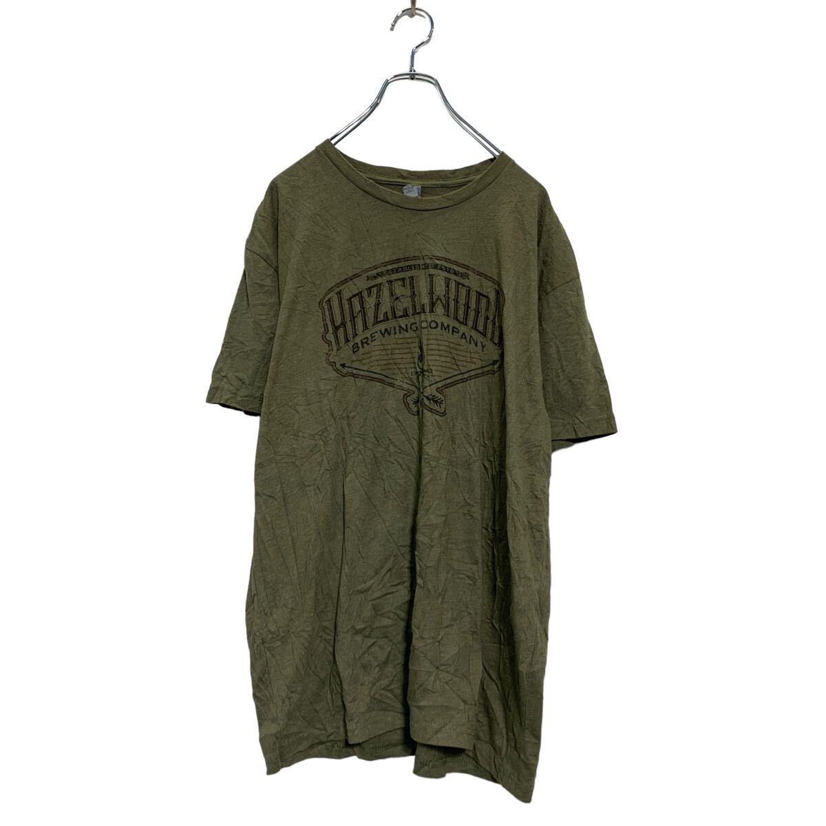 【中古】【古着】 NEXT LEVEL 半袖 プリントTシャツ XL オリーブ ネクストレベル ビッグサイズ クルーネック 古着卸 アメリカ仕入 a605-8642