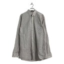 【中古】【古着】 Eddie Bauer 長袖 チェックシャツ M ホワイト レッド ブラック グレー エディバウアー ボタンダウン 古着卸 アメリカ仕入 a6...
