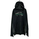 【中古】【古着】 NIKE プリントスウェット パーカー L ブラック ナイキ ジャージ 裏フリース プルオーバー 古着卸 アメリカ仕入 a606-5129