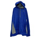 【中古】【古着】 NIKE ロゴスウェット パーカー XL ブルー グレー 切替 ナイキ ビッグサイズ ジャージ 裏起毛 プルオーバー 古着卸 アメリカ仕入 a...