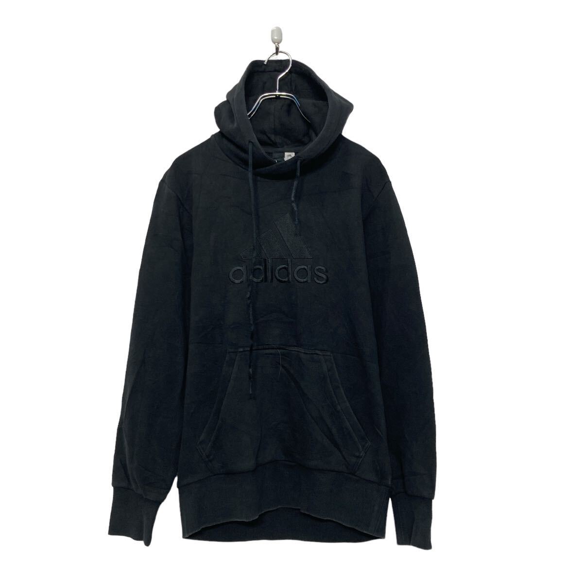 Other - 【中古】【古着】 adidas プリント スウェット パーカー アディダス S ブラック 裏起毛 ロゴ 古着卸 アメリカ仕入 a606-5166