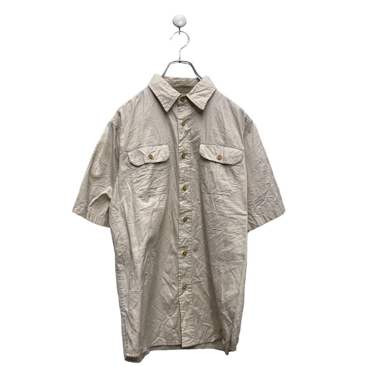【中古】【古着】 Wrangler 半袖 無地シャツ S ベージュ ポケット ラングラー 古着卸 アメリカ仕入 a606-5236