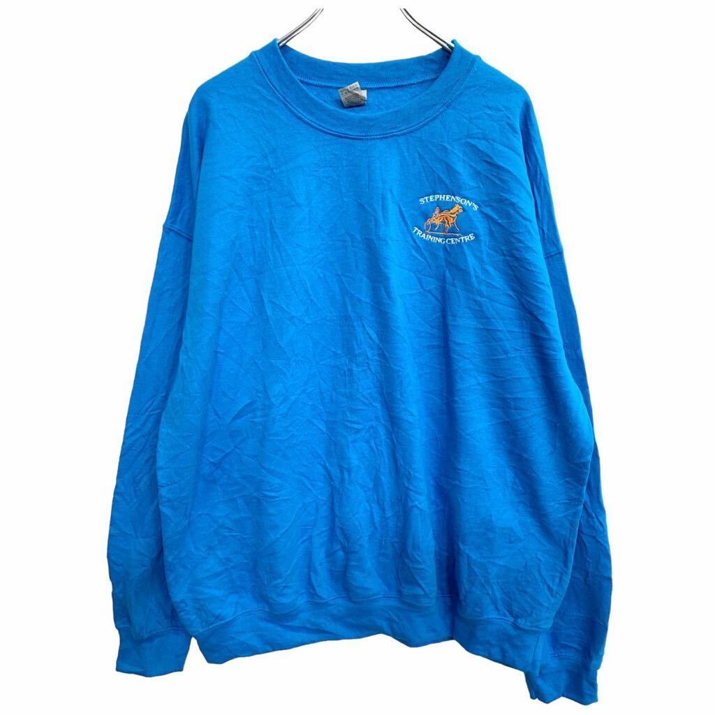 【中古】【古着】 GILDAN ロゴスウェット XLサイズ ギルダン ブルー 古着卸 アメリカ仕入 t2406-3078