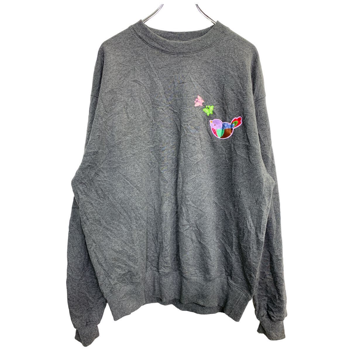【中古】【古着】 Champion スウェット Lサイズ チャンピオン ワッペン グレー 古着卸 アメリカ仕入 t2406-3090