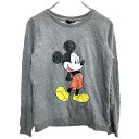 【中古】【古着】 Disneyプリントスウェット Sサイズ ディズニー キャラクター レディース グレー 古着卸 アメリカ仕入 t2406-3106