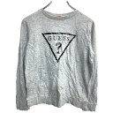 【中古】【古着】 GUESS プリントスウェット Sサイズくらい ゲス レディース グレー 古着卸 アメリカ仕入 t2406-3109