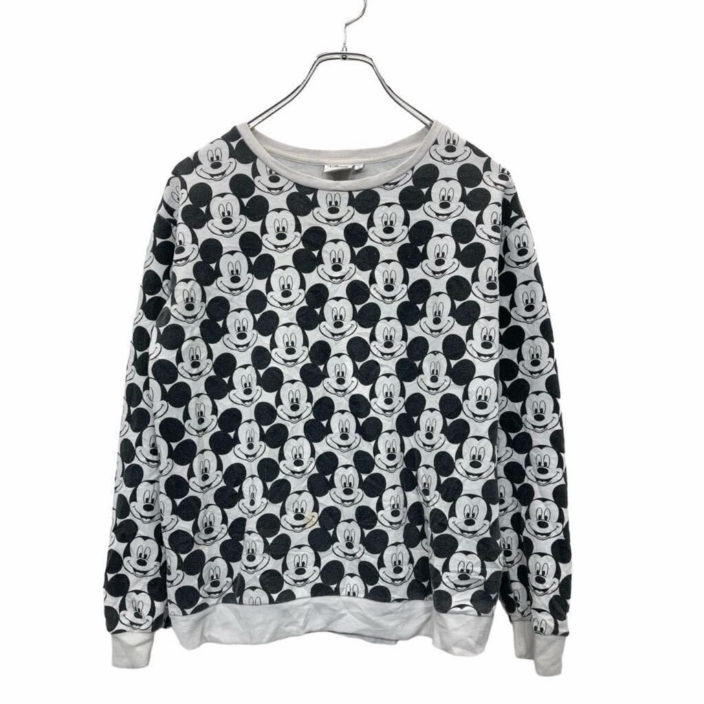【中古】【古着】 Disney プリントスウェット トレーナー Sサイズ ディズニー バックプリント ホワイト 古着卸 アメリカ仕入 t2406-3168