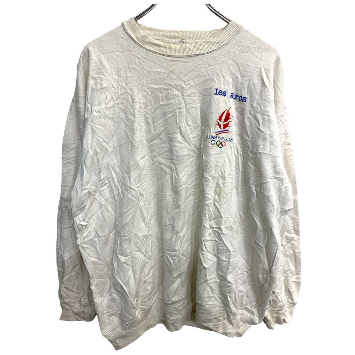 【中古】【古着】 ロゴスウェット XLサイズ ホワイト 古着卸 アメリカ仕入 t2406-3217