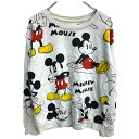 【中古】【古着】 Disney プリントスウェット Lサイズ ディズニー レディース キャラクター ミッキー 古着卸 アメリカ仕入 t2406-3219