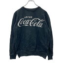 【中古】【古着】 Coca-Cola プリントスウェット トレーナー Sサイズ コカコーラ レディース ブラック 古着卸 アメリカ仕入 t2406-3229
