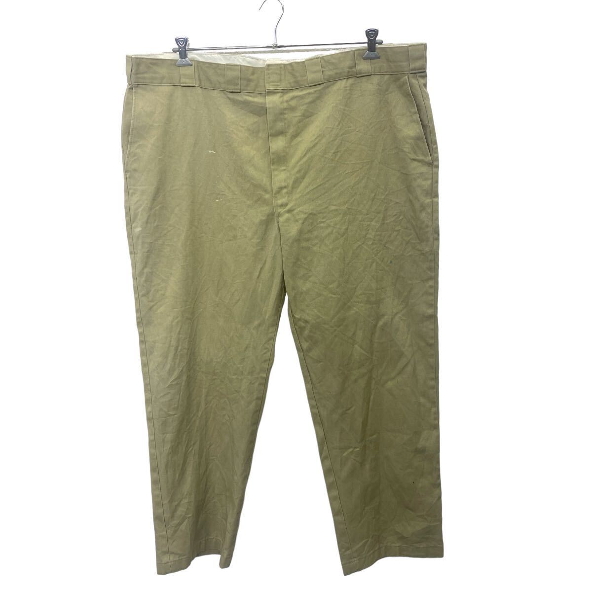 【中古】【古着】 Dickies チノパンツ ワークパンツ W46 ディッキーズ ビッグサイズ ベージュ 古着卸 アメリカ仕入 2406-376