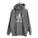 【中古】【古着】 adidas ロゴ スウェット トレーナー M グレー アディダス プルオーバー ビッグロゴ 古着卸 アメリカ仕入 a606-5451