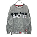 【中古】【古着】 Disney キャラクタースウェット トレーナー XSサイズ ディズニー レディース グレー 古着卸 アメリカ仕入 t2406-3253