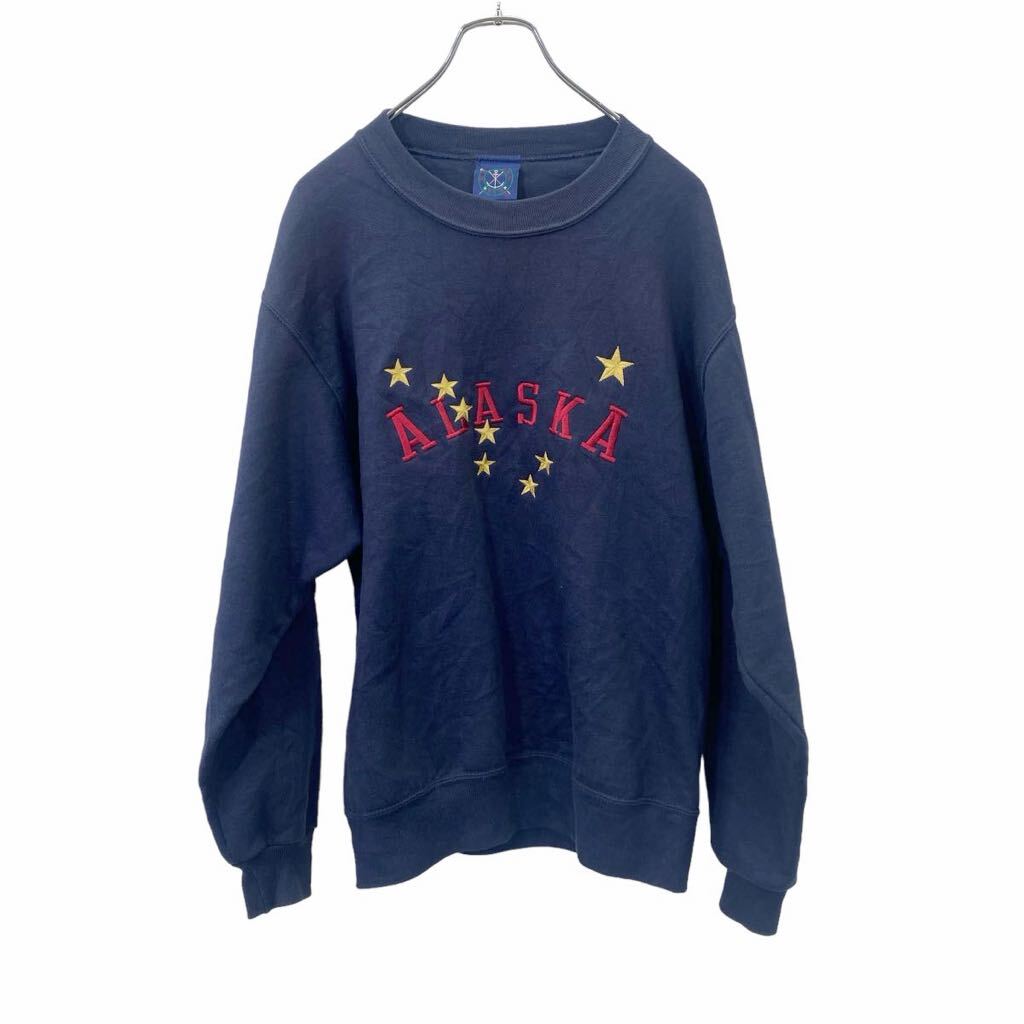 【中古】【古着】 OARS MAN ロゴ スウェット Sサイズ オーズマン ネイビー 古着卸 アメリカ仕入 t2406-3291