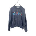 【中古】【古着】 Disney プリント スウェット S サイズ ディズニー グレー 古着卸 アメリカ仕入 t2406-3294