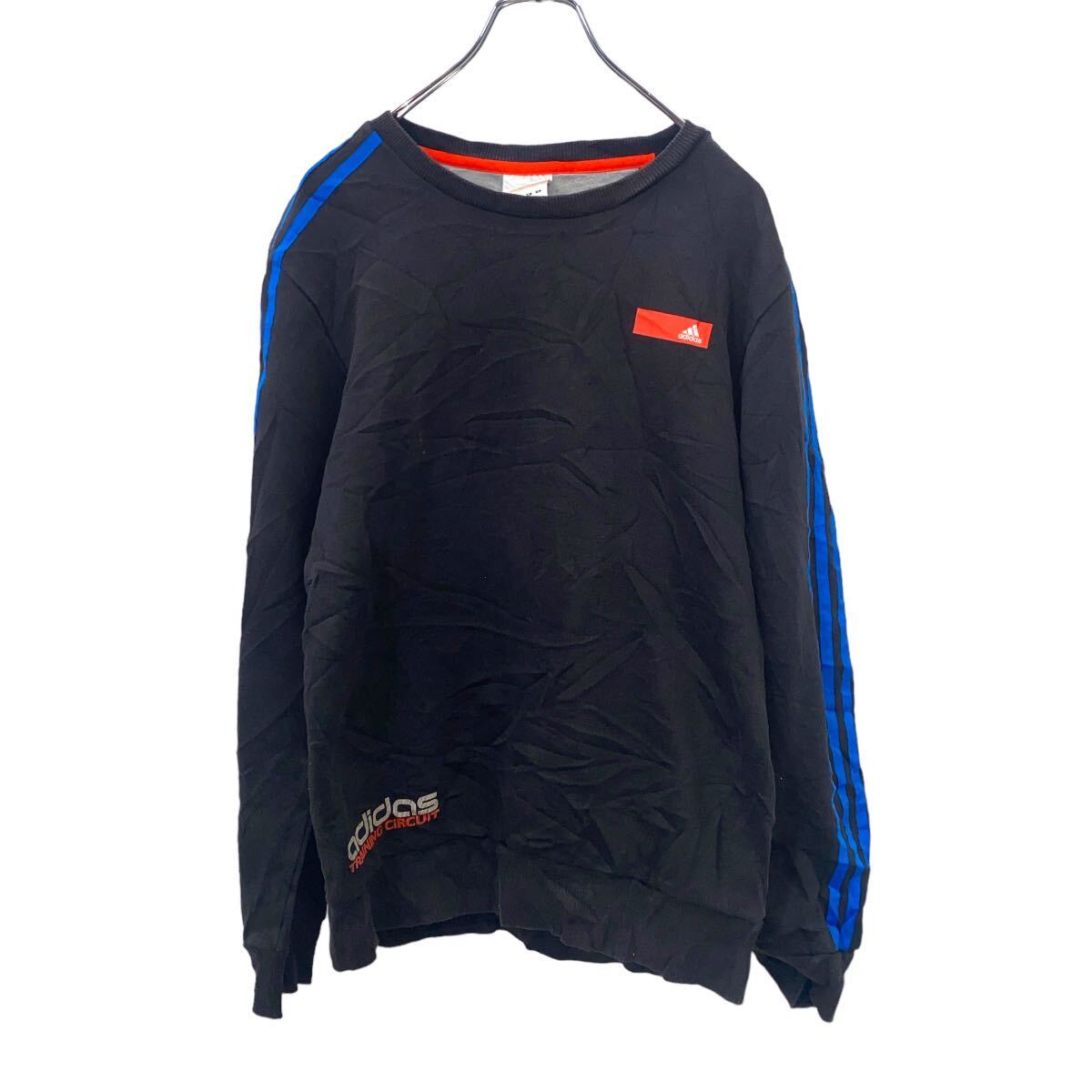 【中古】【古着】 adidas プリント スウェット S サイズ アディダス ブラック 古着卸 アメリカ仕入 t2406-3299