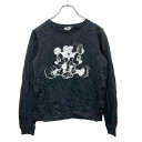 【中古】【古着】 Disney キャラクタースウェット トレーナー Sサイズ ディズニー レディース ブラック 古着卸 アメリカ仕入 t2406-3328