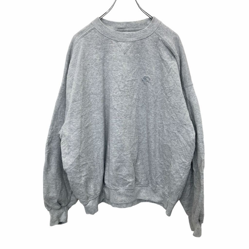 【中古】【古着】 STARTER 無地スウェット トレーナー XLサイズ スターター 刺繍 グレー 古着卸 アメリカ仕入 t2406-3334