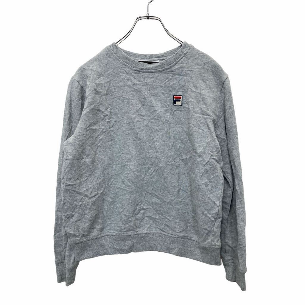 【中古】【古着】 FILA ロゴスウェット トレーナー Sサイズ フィラ グレー 古着卸 アメリカ仕入 t2406-3338