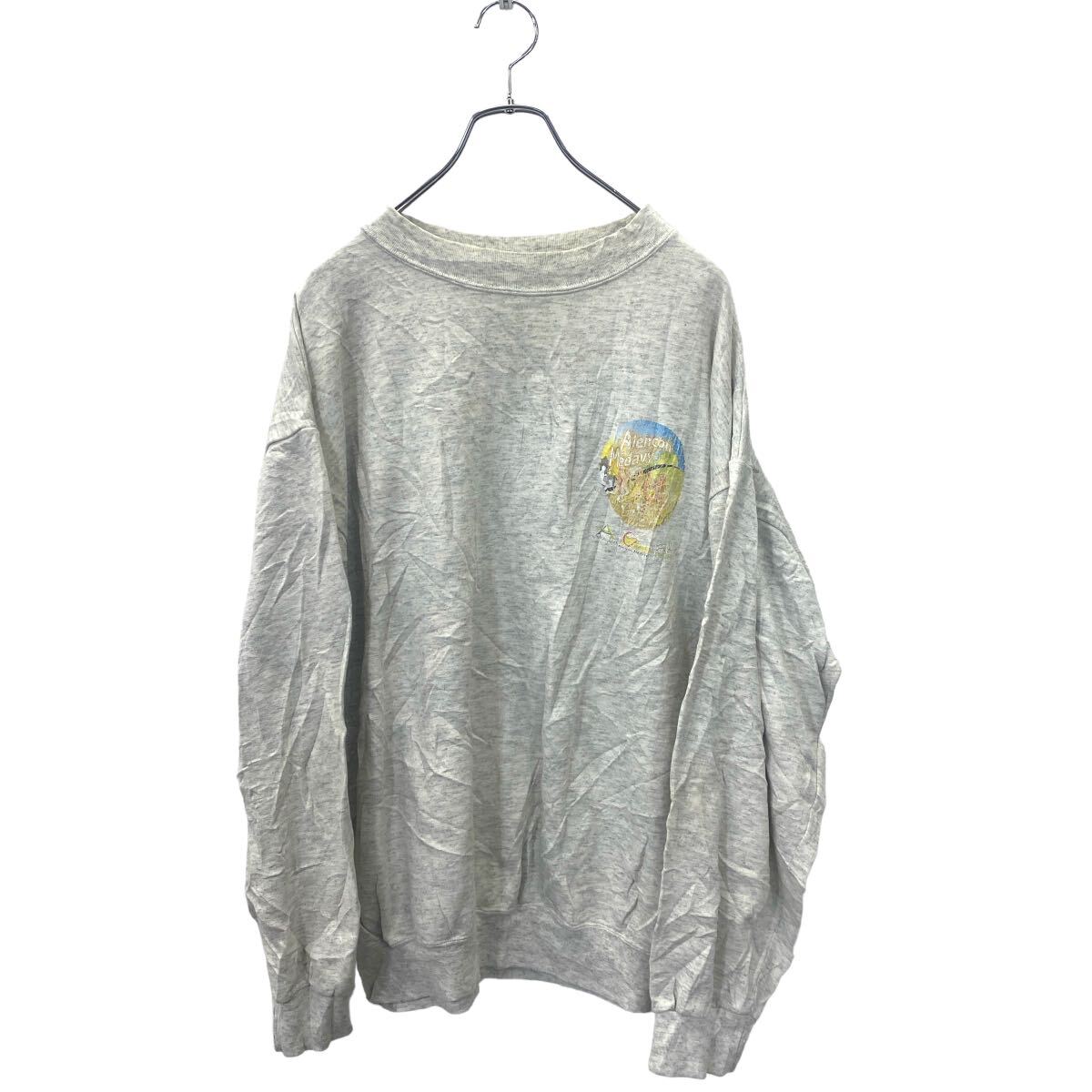 【中古】【古着】 Reebok プリントスウェット L サイズくらい リーボック バックプリント グレー 古着卸 アメリカ仕入 t2406-3347