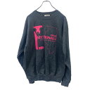 【中古】【古着】 Hanes プリントスウェット S サイズ ヘインズ レディース バックプリント グレー 古着卸 アメリカ仕入 t2406-3356
