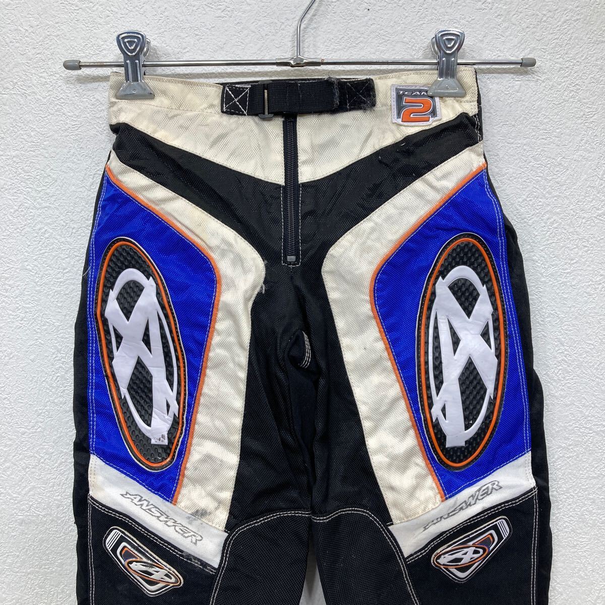 【中古】【古着】 ANSWER モトクロスパンツ W20 アンサー レーシングパンツ ジュニアサイズ ブルー ブラック 古着卸 アメリカ仕入 2406-455 2