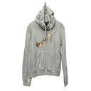 【中古】【古着】 NIKE プリント スウェット パーカー ナイキ S ホワイト プルオーバー 裏起毛 古着卸 アメリカ仕入 a606-5624