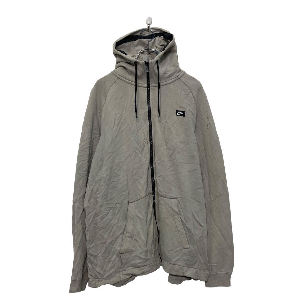 Sweat - 【中古】【古着】 NIKE プリント スウェット パーカー ナイキ L グレー 裏起毛 古着卸 アメリカ仕入 a606-5666