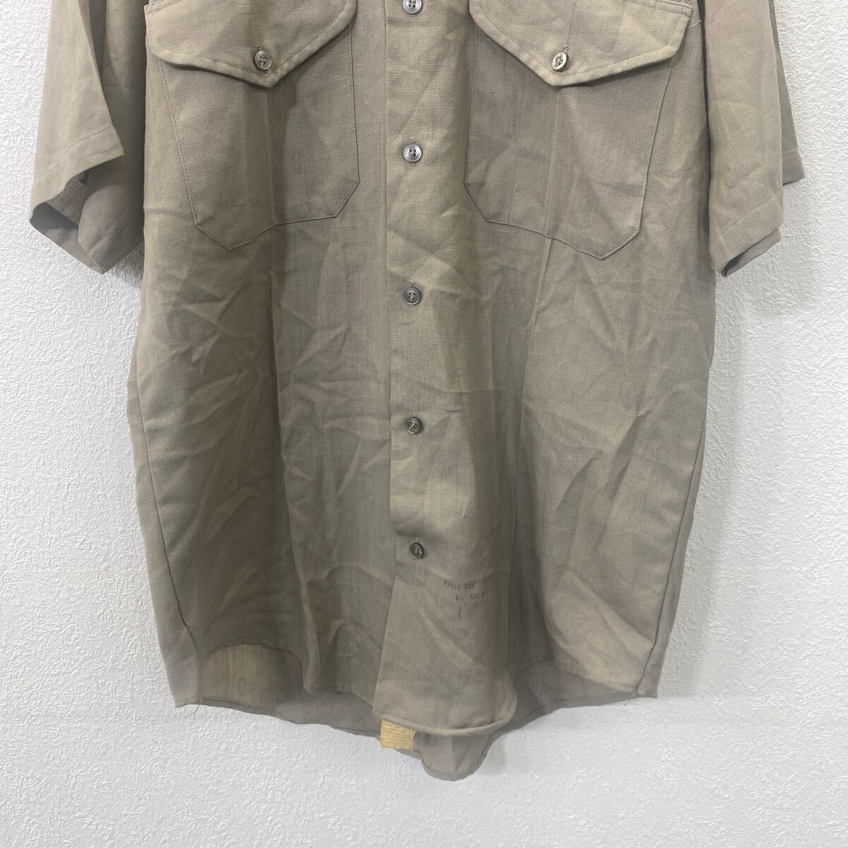 【中古】【古着】 FECHHEIMER 半袖シャツ L サイズくらい ベージュ ダブルポケット 古着卸 アメリカ仕入 t2406-3423