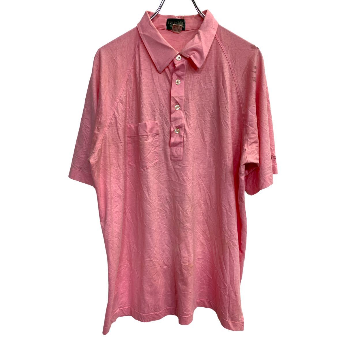 【中古】【古着】 IZOD 半袖 ポロシャツ XXLサイズ アイゾッド ビッグサイズ 胸ポケット ピンク 古着卸 アメリカ仕入 t2406-3445
