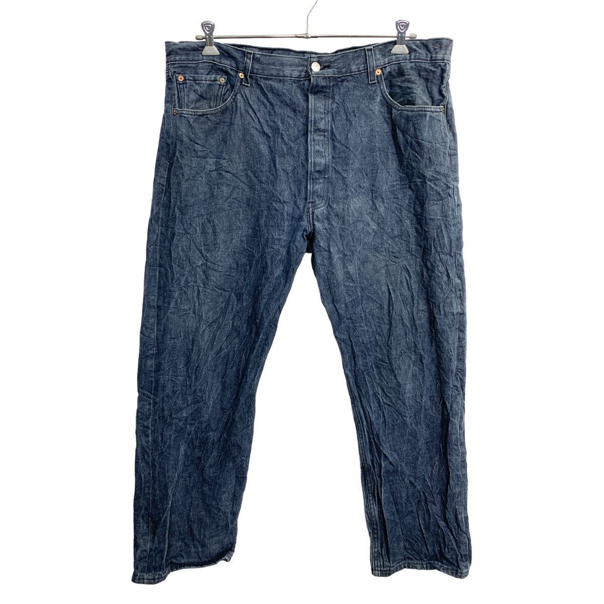 【中古】【古着】 Levi's 501 デニムパンツ W42 リーバイス ボタンフライ ビッグサイズ ネイビー コットン メキシコ製 古着卸 アメリカ仕入 2406-537