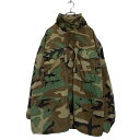 【中古】【古着】 U.S.ARMY M-65 4th フィールドジャケット L オリーブ ブラウン ウッドランドカモ 90's ミリタリー 米軍 古着卸 アメリカ仕入 a606-5861