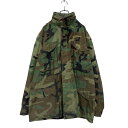 【中古】【古着】 U.S.ARMY M-65 4th フィールドジャケット M オリーブ ブラウン ウッドランドカモ 90's ミリタリー 米軍 古着卸 アメリカ仕入 a606-5865