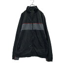 【中古】【古着】 Reebok ジップアップ ナイロンジャケット M ブラック グレー 切替 リーボック ブルゾン 古着卸 アメリカ仕入 a606-5970