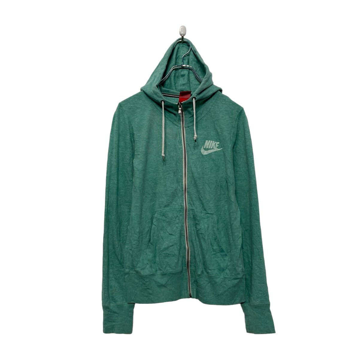 【中古】【古着】 NIKE ロゴ スウェット パーカー ナイキ M ライトグリーン フルシップ 古着卸 アメリカ仕入 a606-5982