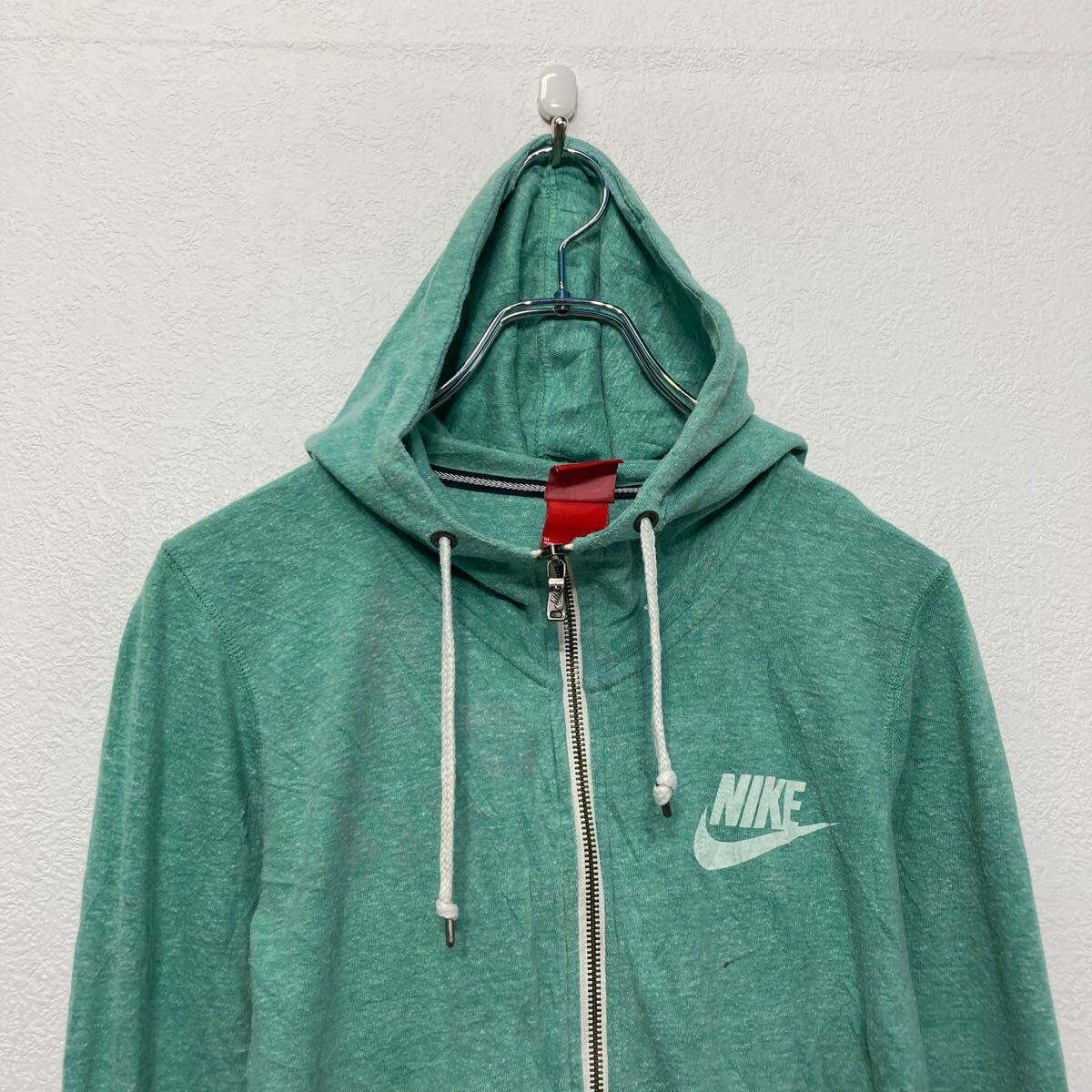 【中古】【古着】 NIKE ロゴ スウェット パーカー ナイキ M ライトグリーン フルシップ 古着卸 アメリカ仕入 a606-5982