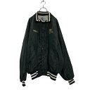 【中古】【古着】 Dunbrook ナイロンスタジャン 3XL ブラック USA製 ビッグサイズ スナップボタン ブルゾン バック刺繍ロゴ 古着卸 アメリカ仕入 a606-6025