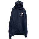 【中古】【古着】 Champion ロゴスウェット パーカー XL ネイビー チャンピオン ビッグサイズ 裏起毛 プルオーバー 古着卸 アメリカ仕入 a606-6105