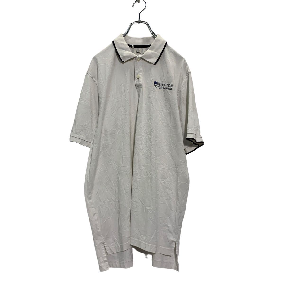 【中古】【古着】 adidas 半袖 無地 ポロシャツ L ホワイト アディダス スポーツウェア ワンポイントロゴ 古着卸 アメリカ仕入 a606-6156