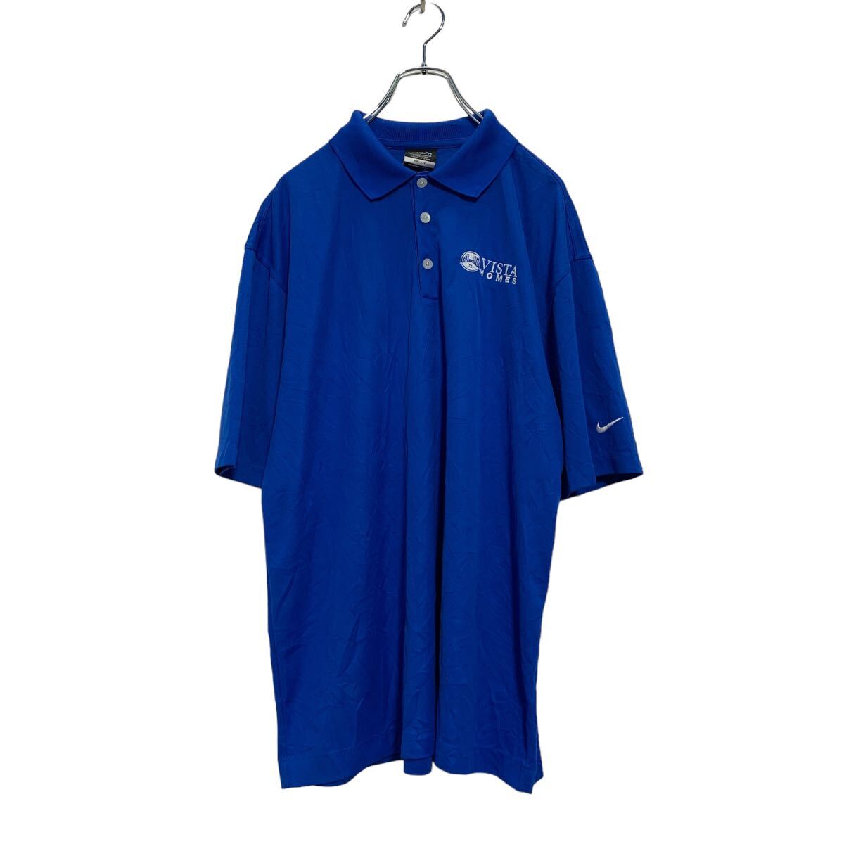 【中古】【古着】 NIKE GOLF 半袖 無地ポロシャツ L ブルー ナイキ スポーツウェア ワンポイントロゴ 古着卸 アメリカ仕入 a606-6157
